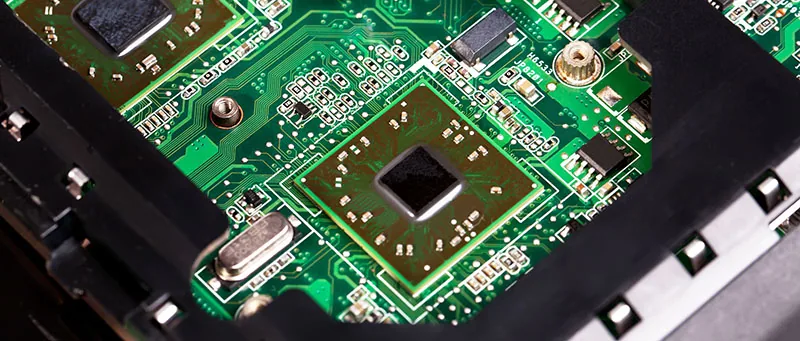 BGA entegre devre lehimlenmiş yeşil PCB